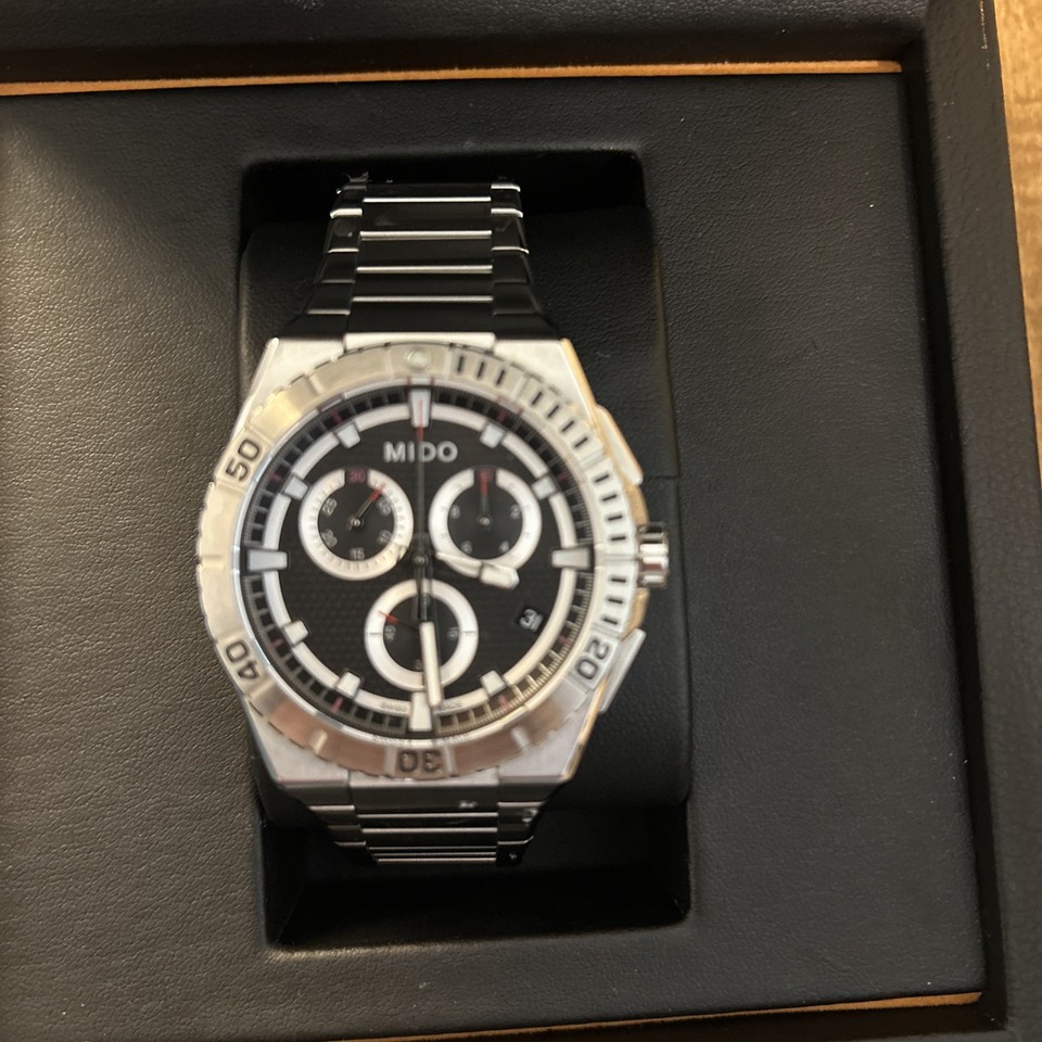 Mido Ocean Star Captain Chronograph Black Men's Watch M023.417.17.051 ...