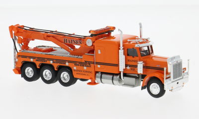 #ad 1:87 Brekina 86282 Peterbilt 359 Tow Truck 1973 Haines Wrecker Scale Model NEW $56.05