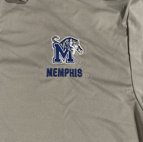 Memphis Tigers Colosseum Polo Shirt Men’s Large Gray NCAA Short Sleeve NWT - Picture 3 of 6