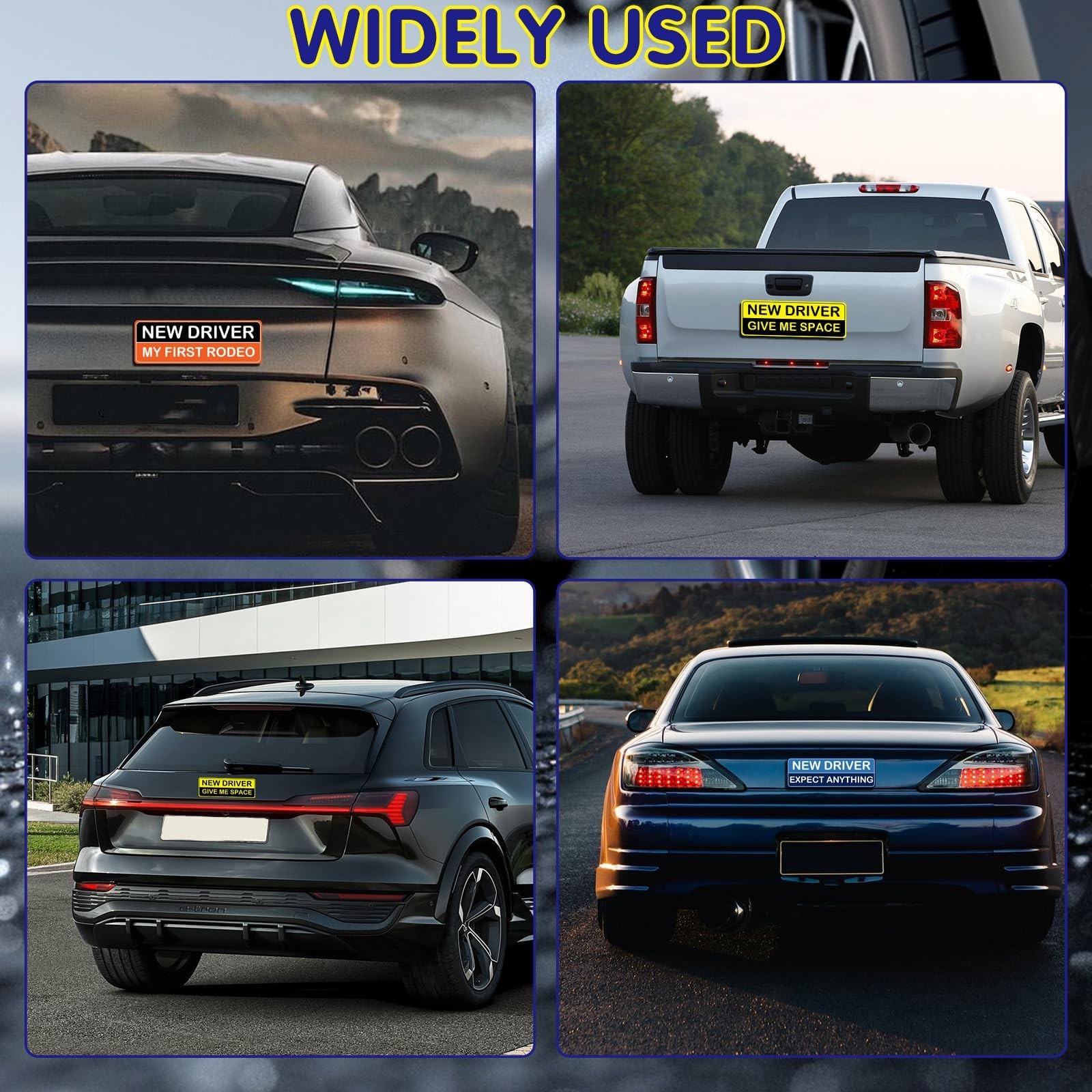 HINGTAI 3Pcs Magnetic Student Driver Stickers, Custom Theme, Plastic Material...