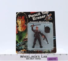 General Warhawk Pencil Top Eraser Rambo Arco 1986 Vintage NEW SEALED