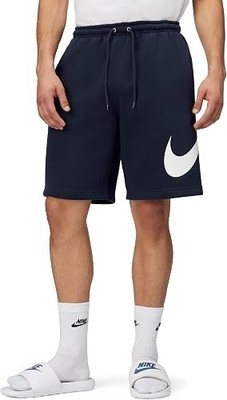 Nike Herren marineblau & weiß Club Fleece Shorts 2XL XXL neu mit Etikett Ref C3674
