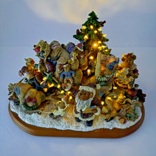 Boyds Bears Christmas Sleigh Danbury Mint Lig...