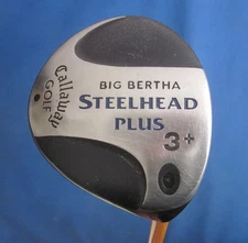 Callaway Big Bertha Steelhead Plus 3 Fairway Wood S-Flex Graphite Shaft M/R/H