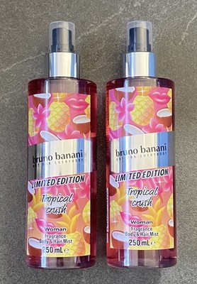 49,80 /Liter - Bruno Banani Woman  Tropical Crush  2x 250ml Body&Hair Mist, neu