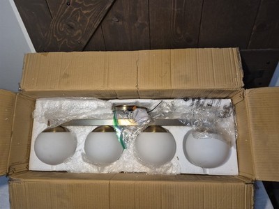 Used Quorum Lighting 539-4-80 4 Light Globe Bath Vanity in Transitional style -