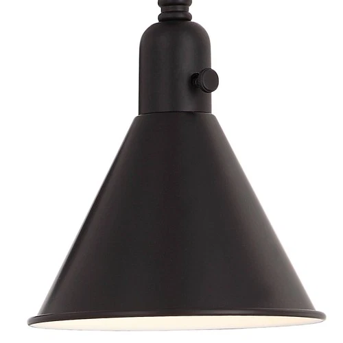 Crystorama Morgan 7" High Matte Black Wall Sconce - Picture 4 of 8