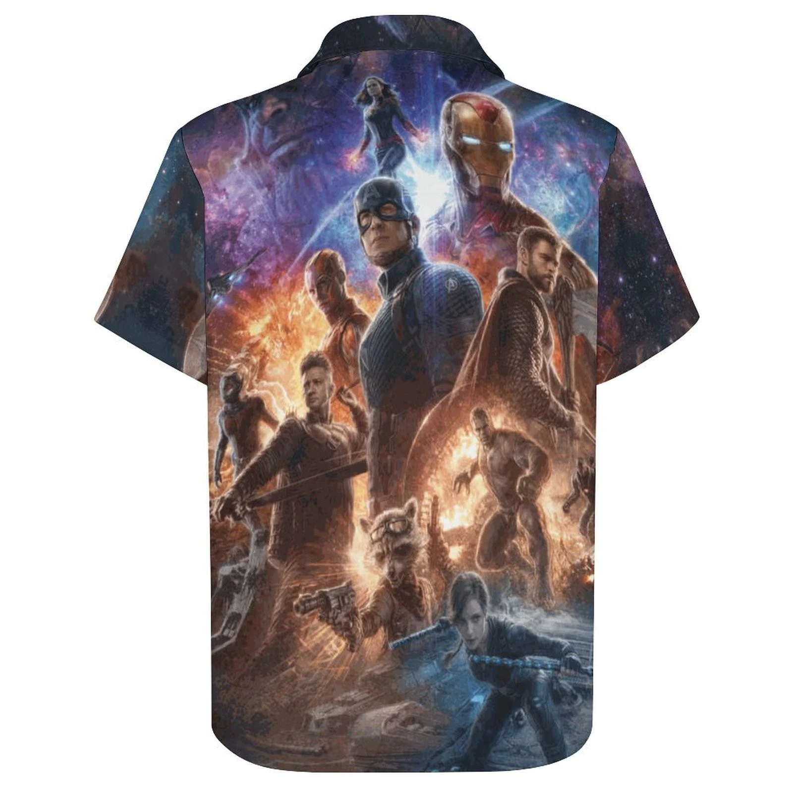 Disney Marvel Avenger Illusion Art Aloha Hawaiian Shirt