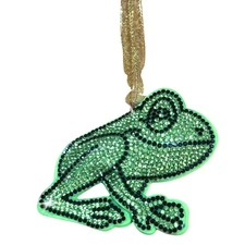 Popfizzy Bling Green Frog Christmas Ornaments 2023, Christmas Decor for Tree