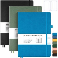 3 Pack Notebooks College Ruled, Hardcover Journaling Notebooks for Work, Line...