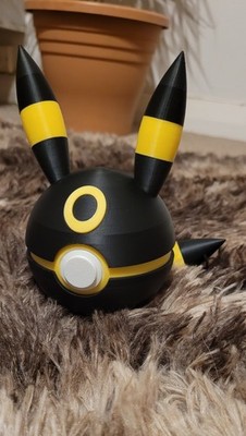 3D gedruckter Umbreon Ball - Pokemon - Pokeball funktionsfähig
