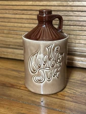 McCoy Vintage Cookie Jug Jar 213 USA Whiskey Shape Pottery Ceramic