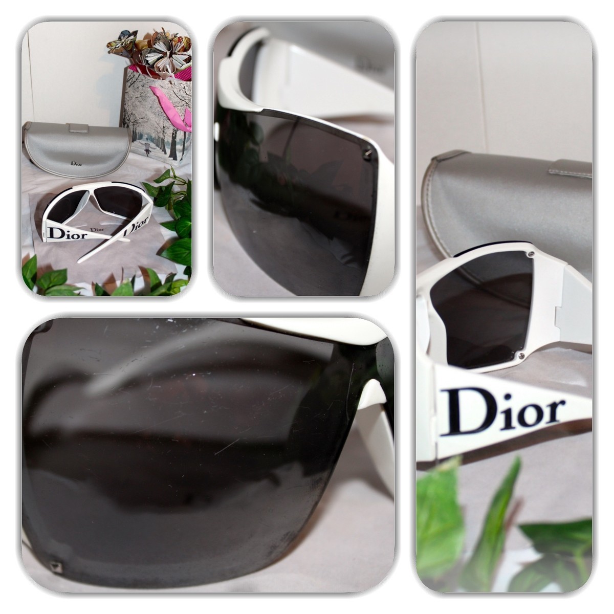 UNIQUE-CHRISTIAN DIOR OVERSHINE (WHITE/BLACK) SUNGLASSES