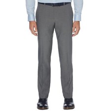 PERRY ELLIS Portfolio Gray Modern-Fit Performance Dress Pants SZ 42X30