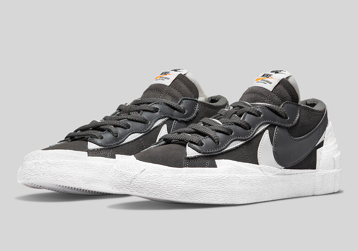 Nike Sacai Blazer Low Iron Grey Size 11 DD1877-002 Black