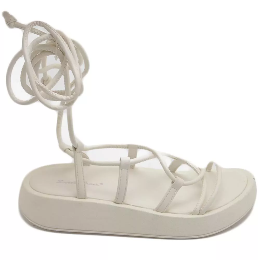 Sandali platform store con lacci