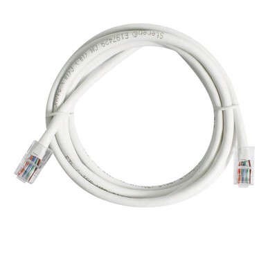 Steren 6ft Cat5e Patch Cord Non-Booted Internet Cable - White, UTP, CM, cULus -