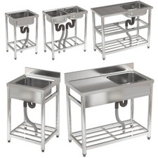 Garage Laundry Tub Stainless Steel Sink Wash Bowls Kitchen Sink Commercial Sink