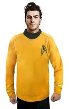 Star Trek Captain James Kirk CLASSIC Yellow Shirt Costume uniform TOS Gold