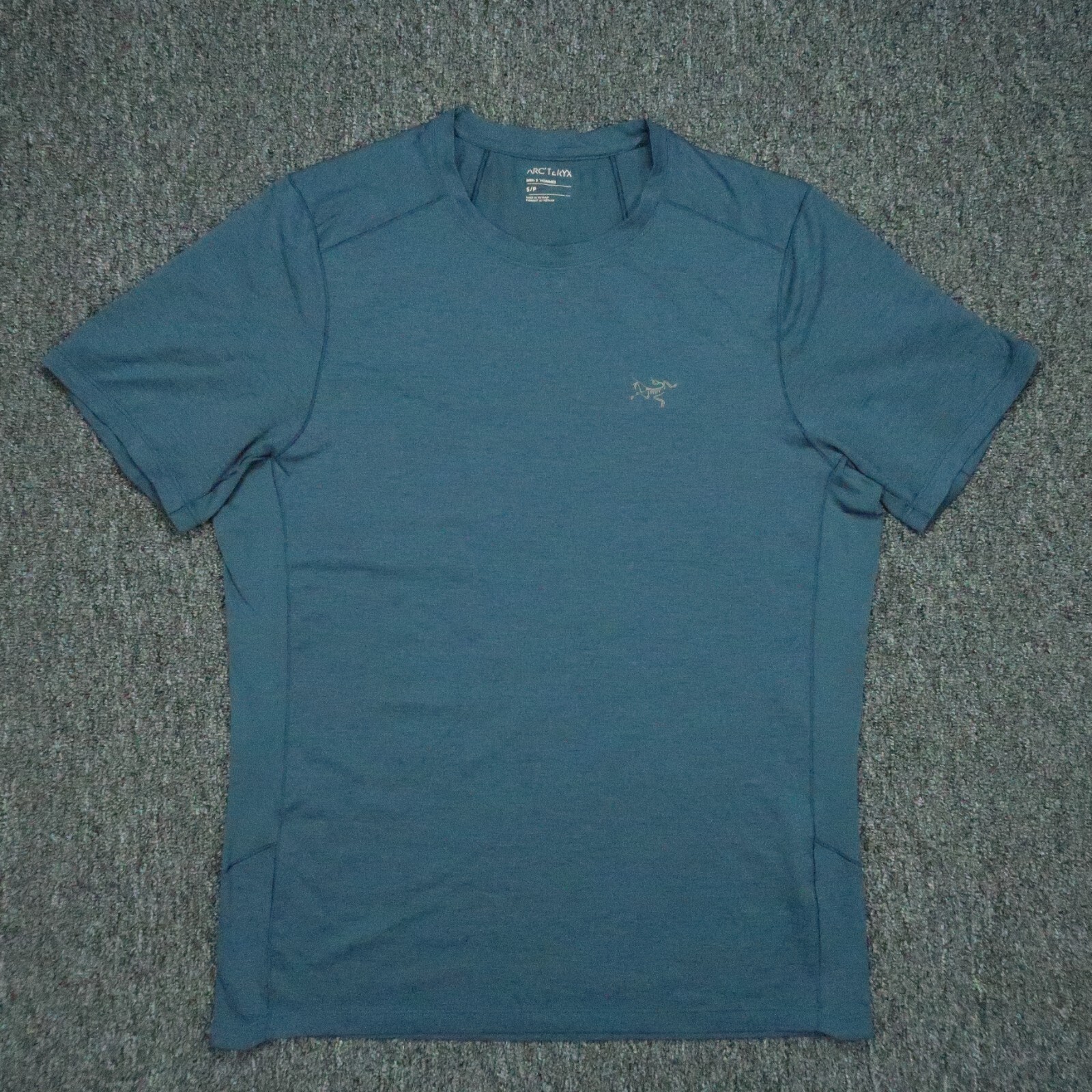 ARC'TERYX Arcteryx Camicia Uomo Piccola Blu Cormac Crew Manica Corta Elasticizzata