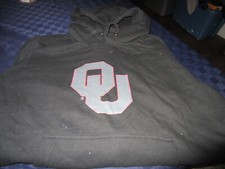 NEW OU OKLAHOMA SOONERS MENS HOODIE HOODED SWEATSHIRT BLACK MEDIUM