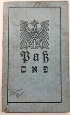 WW1 German Yiddish Passport 1917 Woman Lithuania Territory Vintage