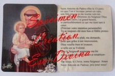 TALISMAN MAGIQUE SAINT ANTOINE DE PADOUE  FAISEUR DE MIRACLES  RARE FAIT MAIN  