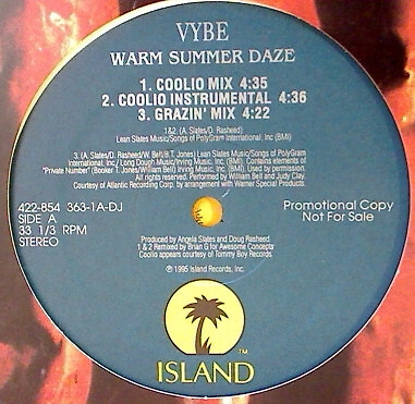 Vybe - Warm Summer Daze / VG+ / 12'''', Promo