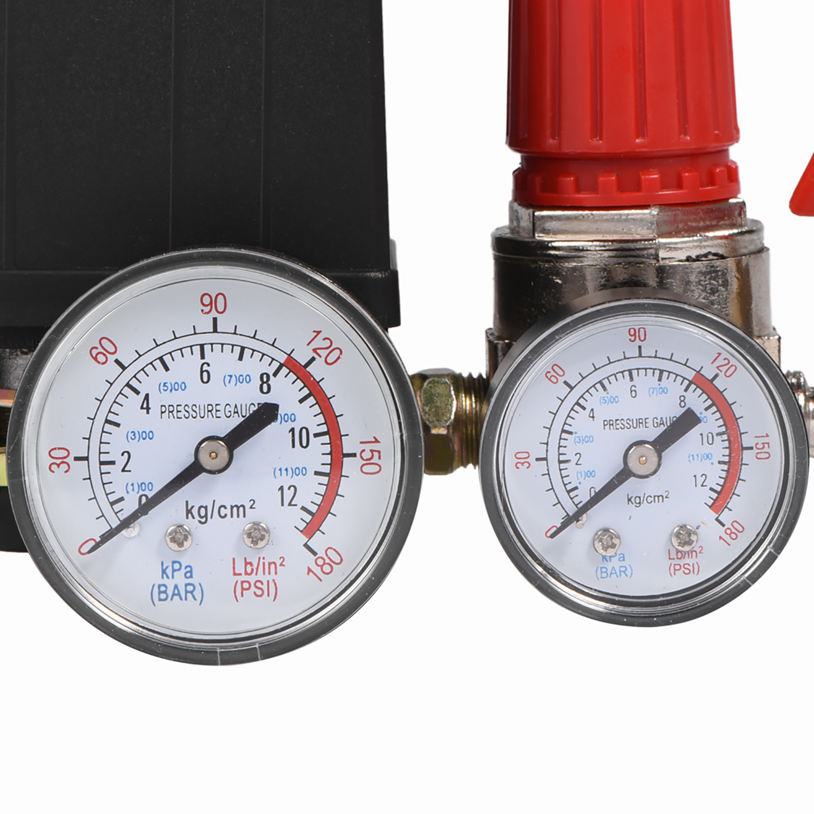 Air Compressor Pressure Switch Valve Manifold Regulator Gauges 0.051