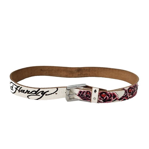 Vintage Ed Hardy “Love Kills Slowly” D Ring Leather Belt MEN main image 4