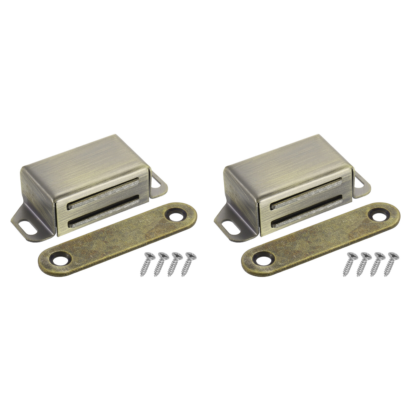 2Pcs Cabinet Magnet Latch, Magnetic Cabinet Catches Hardware, Bronze