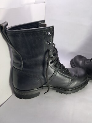 Frye Logger vibram combat Black Leather Boots Men display picture 1
