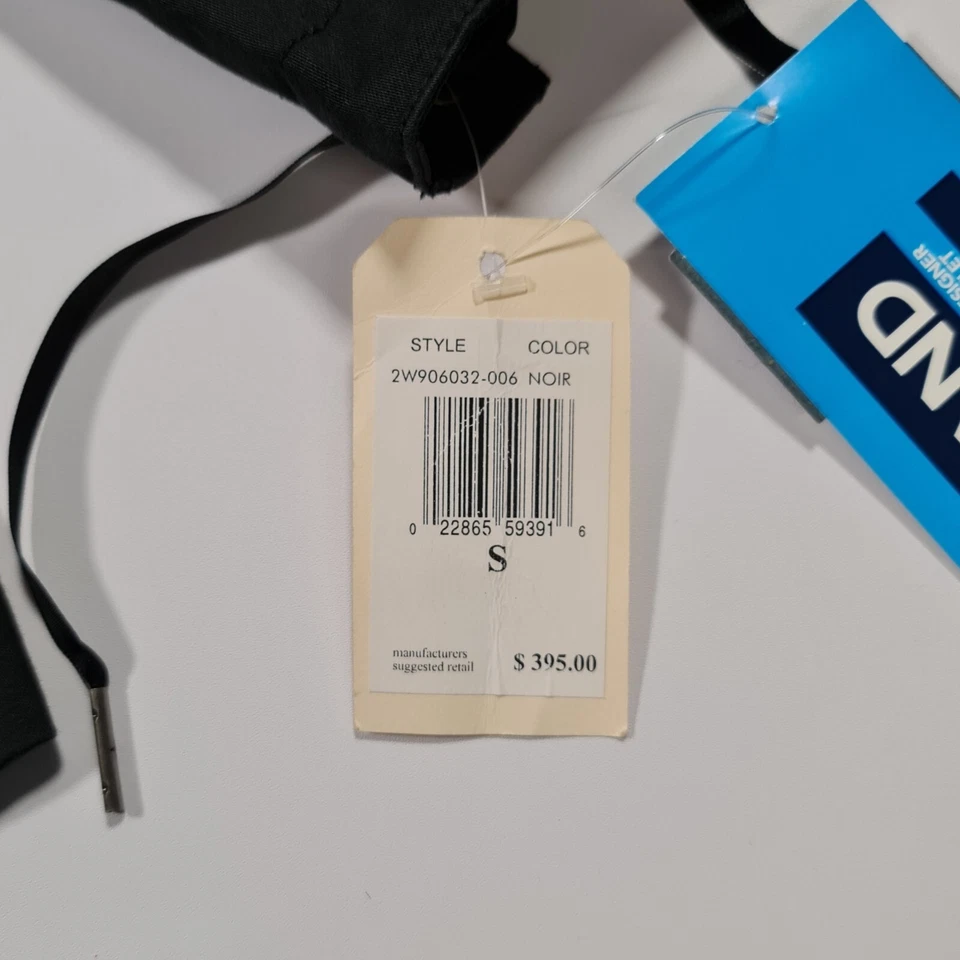 John Varvatos Converse Damen Blazer Schwarz Kleine Schnürärmel Baumwolle Jacke - Bild 4 von 4