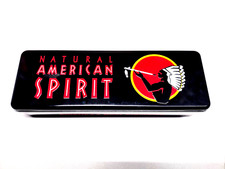 Natural American Spirit Collectible Tobacco Black Metal Empty Collectible Tin