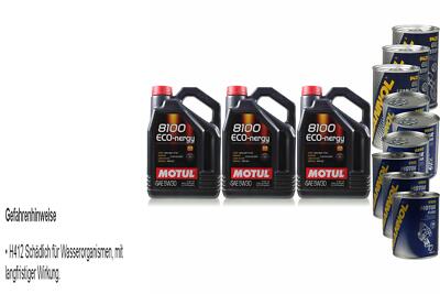 15L Motoröl Motul 8100 Eco-nergy 5W30 3xLeak-Stop+Motor Doctor+Motor Flush