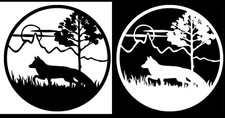 Fox Hunting TWO Vinyl Decals Car Truck Window Laptop Tablet Tumbler Notebook