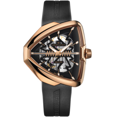New Hamilton Ventura ELVIS80 Skeleton Auto Black Dial Men's Watch H24525331 