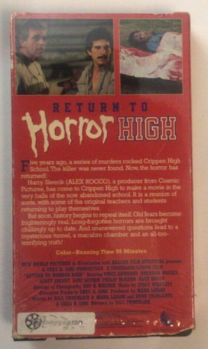 Return to Horror High (VHS, 1987, George Clooney, Maureen McCormick) - Picture 2 of 3