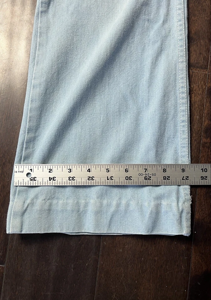 Pantalones de mezclilla vintage años 70 Sears manos fuera desgastados parte inferior campana 26x27 Foto 3 de 4