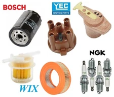 Tune Up Kit Filters Cap Rotor Spark Plugs for Toyota Starlet L4 1.3L 1981-1982