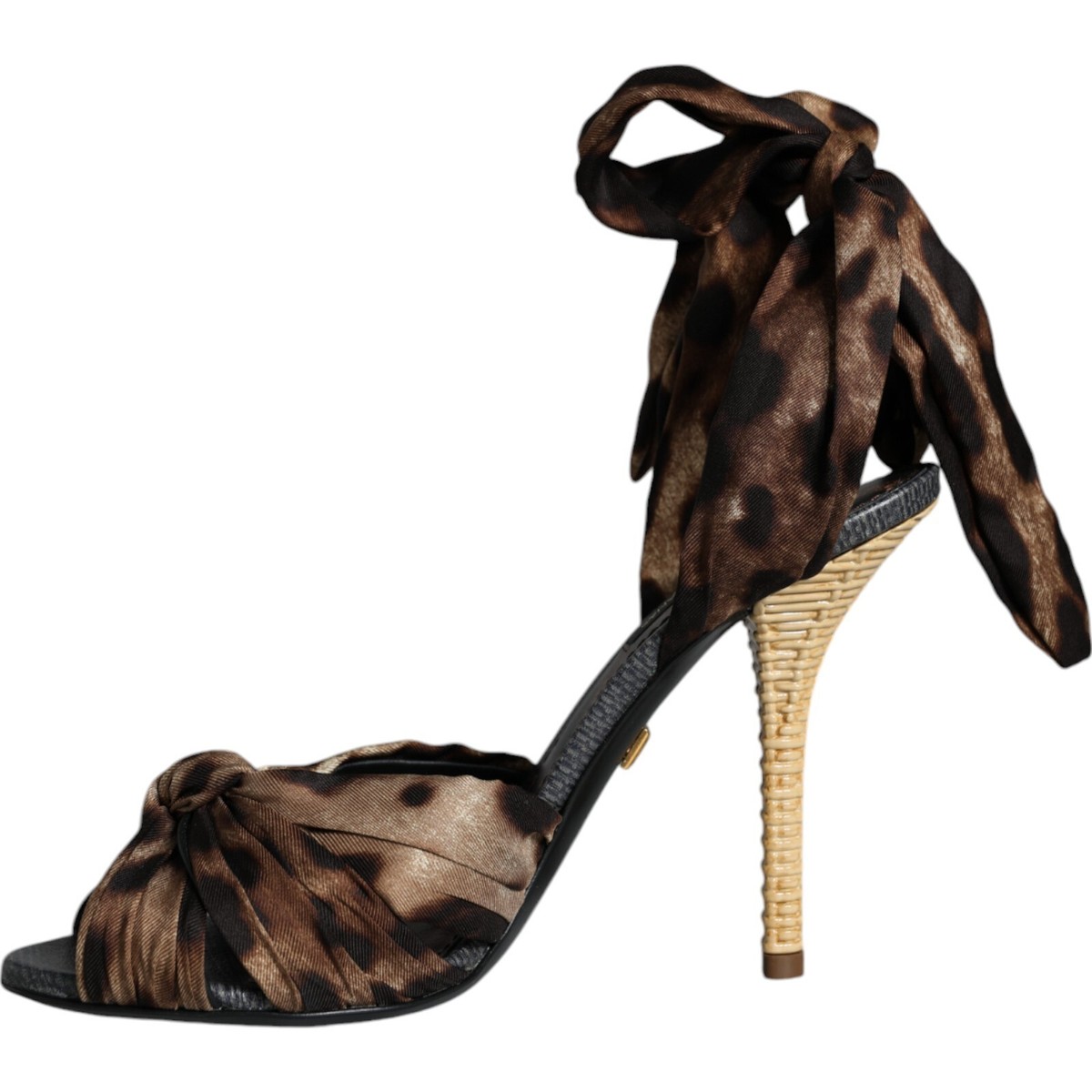 DOLCE & GABBANA Shoes Brown Leopard Keira Heels Sandals EU37