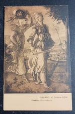 vtg art postcard FLORENCE, ITALY GIUDITTA BOTTICELLI