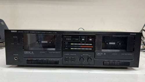 VINTAGE YAMAHA K-142 Natural Sound Stereo Double Cassette Deck NEEDS NEW BELTS🔥