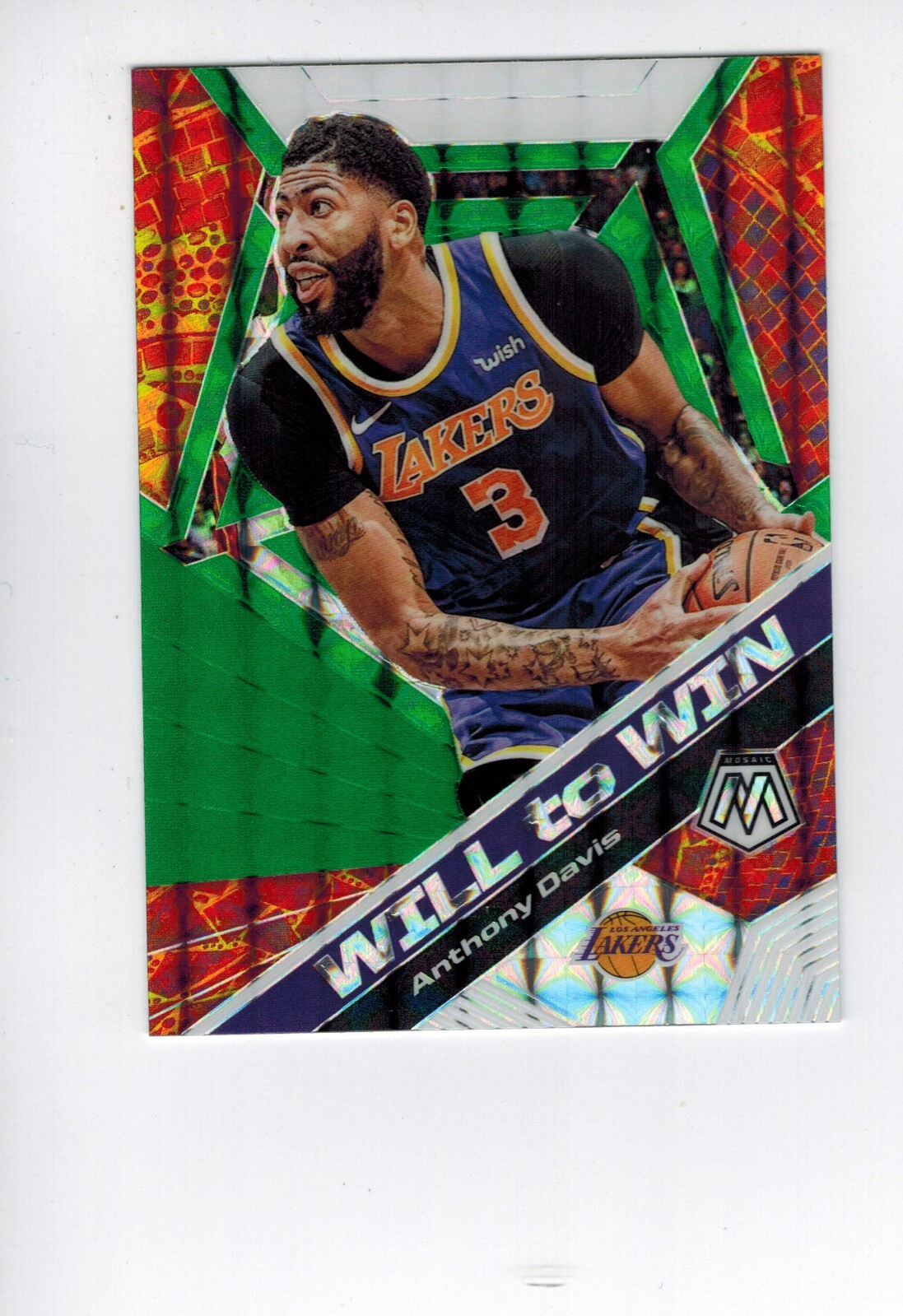 ANTHONY DAVIS 2019-20 Panini Mosaic WILL TO WIN Insert #6 MOSAIC GREEN