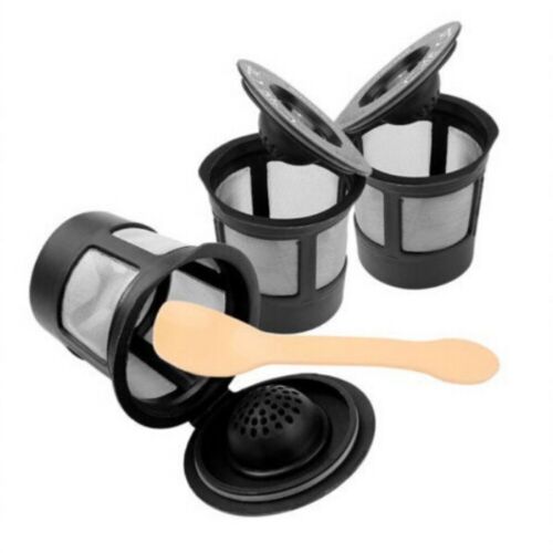 3PCS Coffee Filter Refillable Holder Pod w/ Spoon Reusable for Keurig K-Cup - Picture 3 of 5