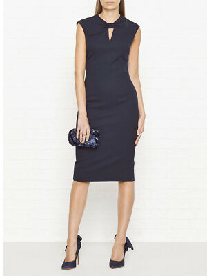 TED BAKER Kezzia bow smart tailored sheath pencil midi dress work