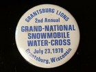 1978 GRANTSBURG, Wisconsin Grand National Snowmobile Water-Cross Pinback Button  — photo 5