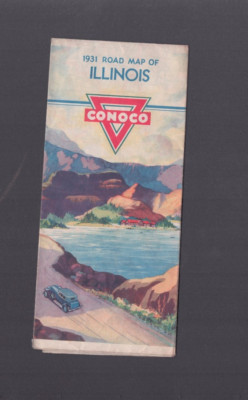 1931 Conoco Road Map of Illinois