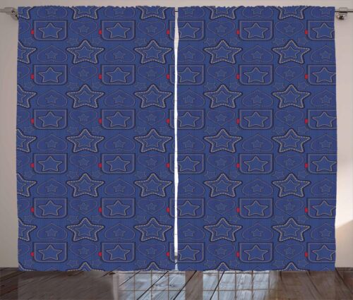 Star Curtains 2 Panel Set for Decor 5 Sizes Available Window Drapes - Picture 1 of 8
