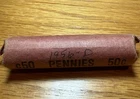 1956-D Roll Lincoln Cent Wheat Pennies 50 Coin Count 70 Yrs Old All Same Date